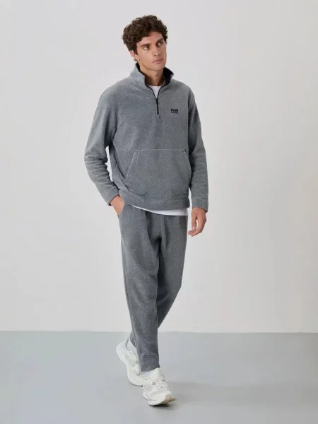 Tommy Life Hlače melange siva