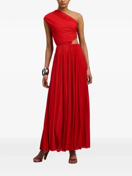Rochie maxi Ralph Lauren Collection cu un umăr gol roșu