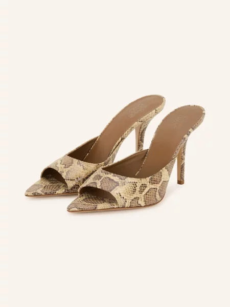 Gia Borghini Klapki Typu Mules beige czarne