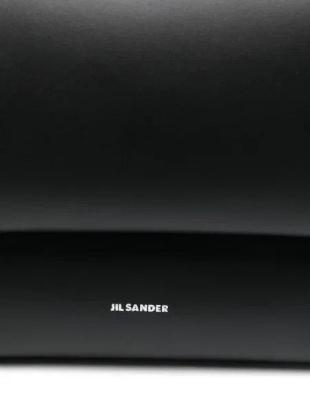 Geanta de piele Jil Sander din piele cu imagine negru