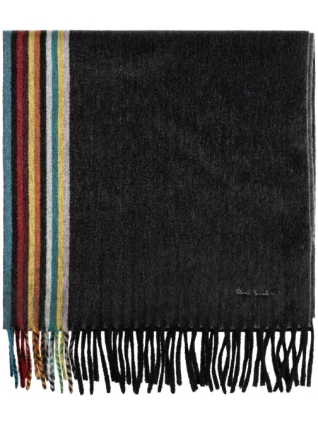 Fular Paul Smith din cașmir cu dungi negru