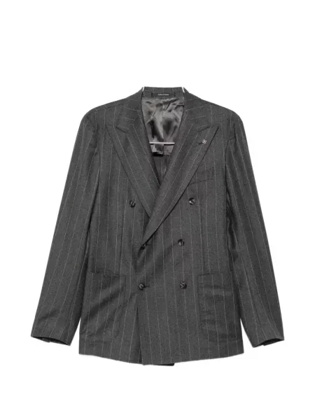 Costum Tagliatore cu dungi cu două rânduri de nasturi gri