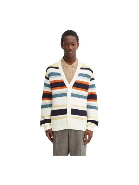 Maison Kitsuné sweter Comfort Striped beżowy