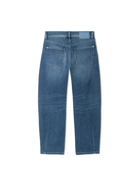Cambio Jeansy Barrel Elin blau niebieskie