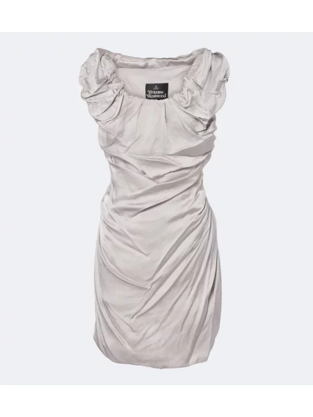 Rochie Vivienne Westwood drapată cu chihlimbar gri