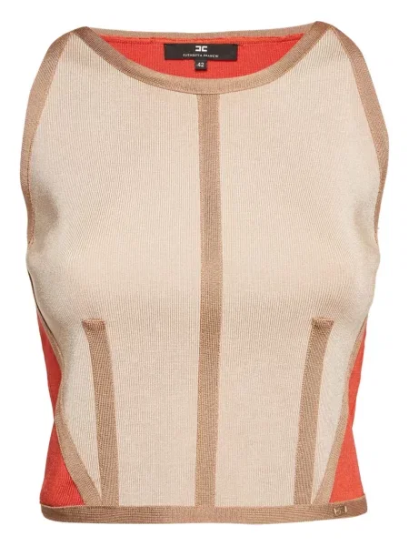 Плетен топ Elisabetta Franchi изрязани