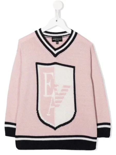 Sweter dziecięcy Emporio Armani różowy