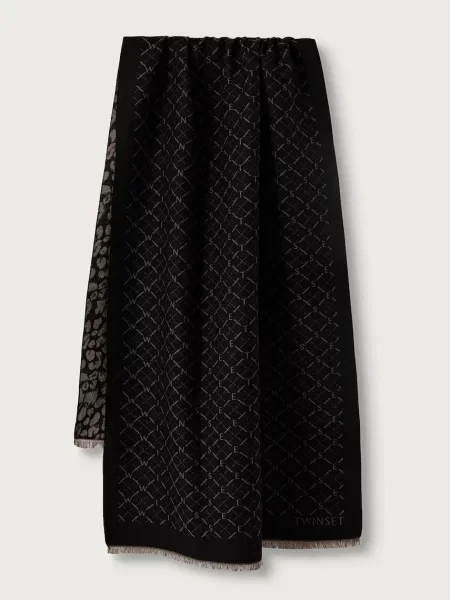 Twinset fular pentru femei negru