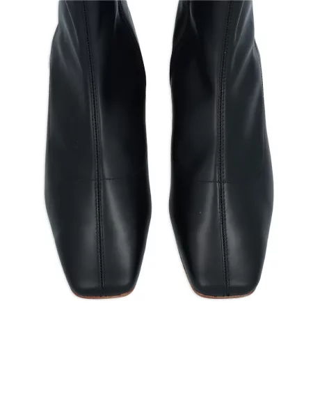 Cizme scurte By Far din piele negru