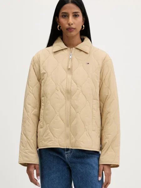 Tommy Jeans geacă de tranziție pentru femei bej
