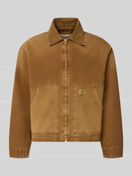Kurtka Carhartt Wip z logo brązowa