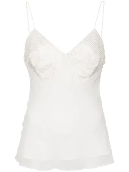 Jedwabna podkoszulka Max Mara biała