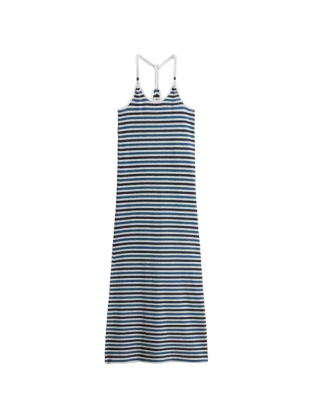 Rochie Woolrich cu dungi cu bretele albastru