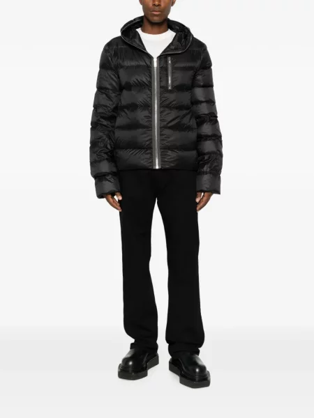 Geacă cu puf Rick Owens cu glugă negru
