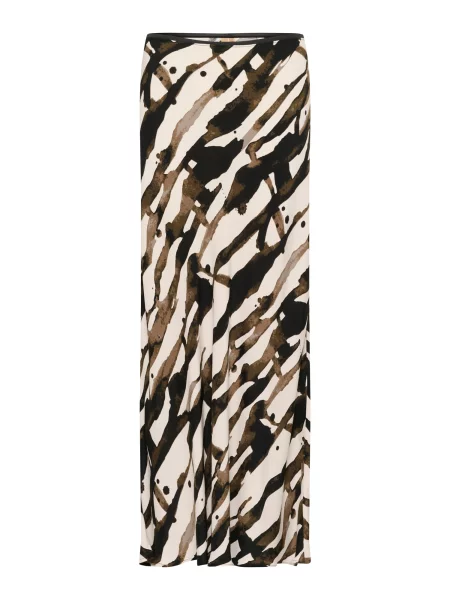 CULTURE Fustă CUashley Chaina maro / gri taupe / negru / murdar alb