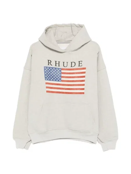 Hanorac cu glugă Rhude cu imagine gri