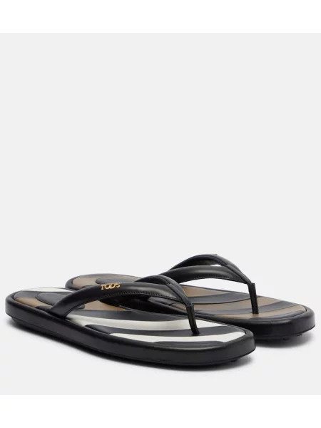 Usnjene tangice Tod's črna