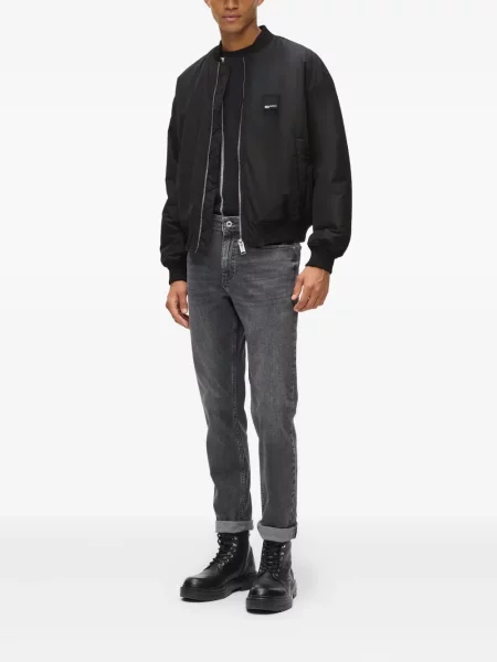 Geacă de blugi Karl Lagerfeld Jeans negru