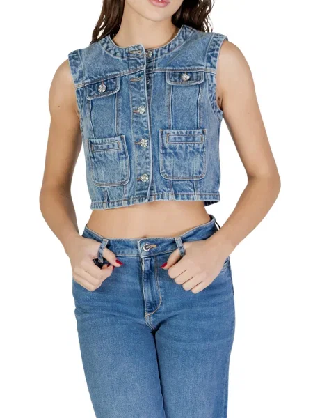 Kamizelka jeansowa Morgan De Toi niebieska