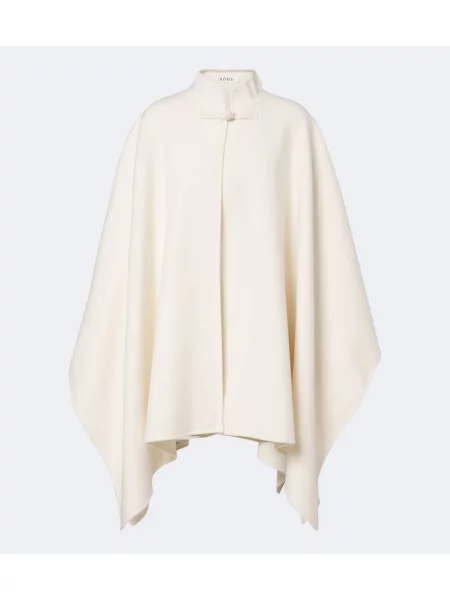 Poncho Róhe de lână alb