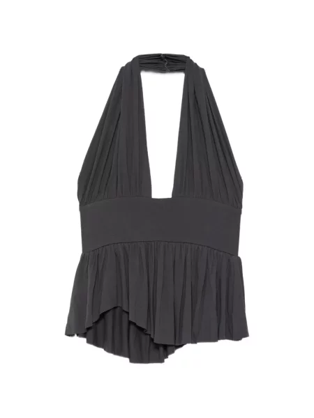 Top Gimaguas cu gât halter gri