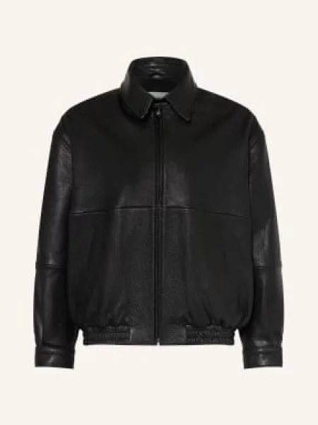 Nour Hammour Skórzana Kurtka Doran schwarz czarna