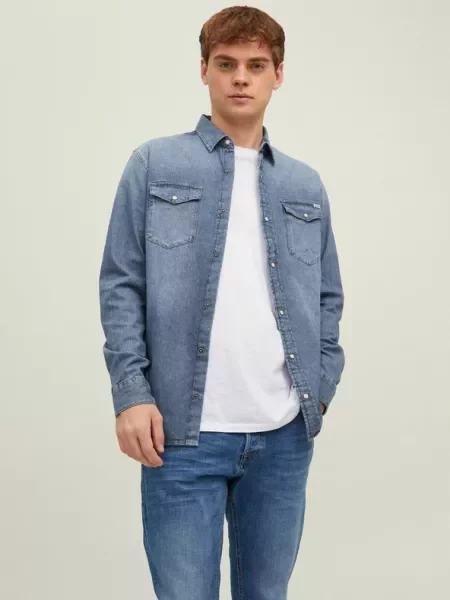 Πουκάμισο Jack & Jones μπλε