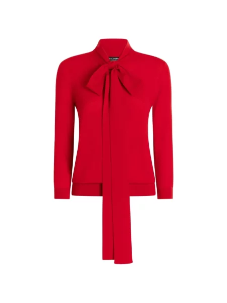 Lung pulover Dolce & Gabbana cu funde roșu