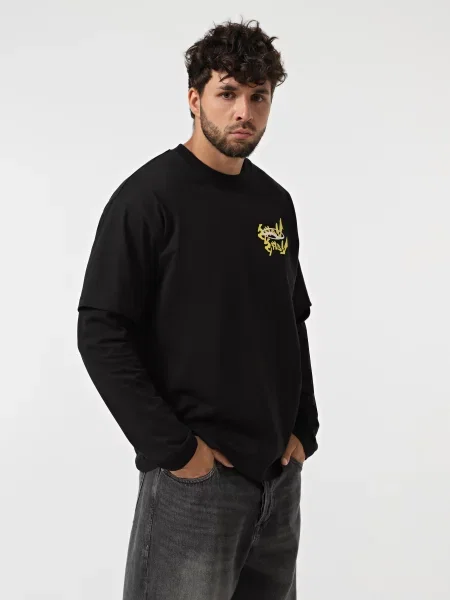 Лонгслив Vans черный