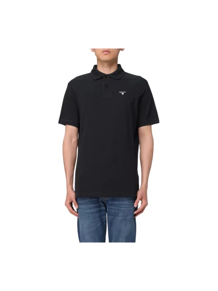 Koszulka polo Barbour czarna