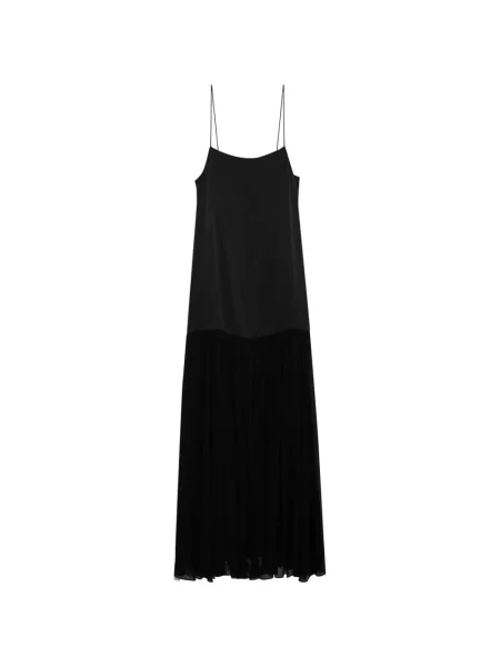 Rochie maxi Anine Bing plisată de costum negru