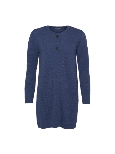 Kardigan Lind wełniany niebieski