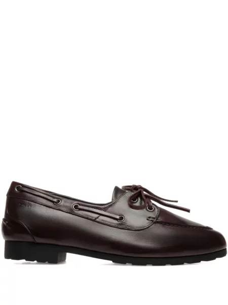 Pantofi Bally cu șireturi din piele maro