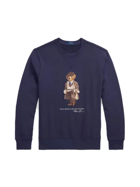 Dzianinowa bluza Ralph Lauren niebieska