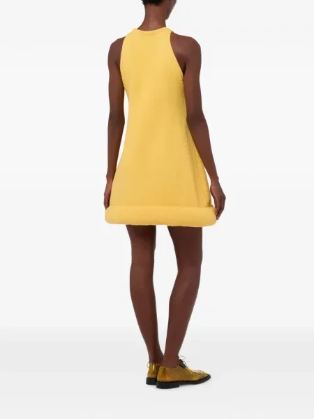 Rochie mini Moschino cu broderie galben