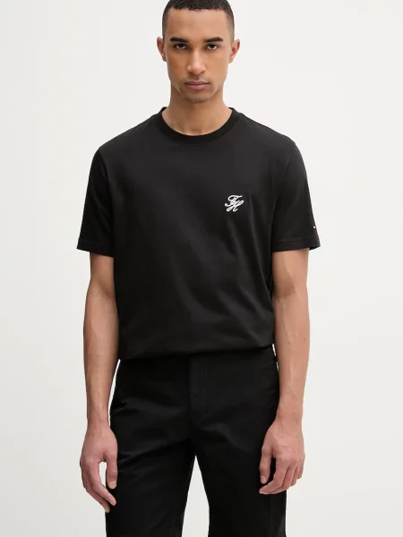 Tommy Hilfiger tricou basic pentru bărbați din SUMMER negru