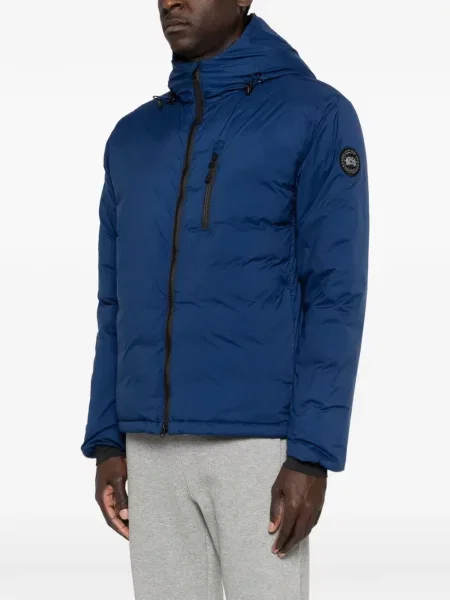 Geacă Canada Goose cu glugă albastru