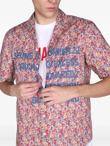 Cămașă Dsquared2 cu model floral cu imagine