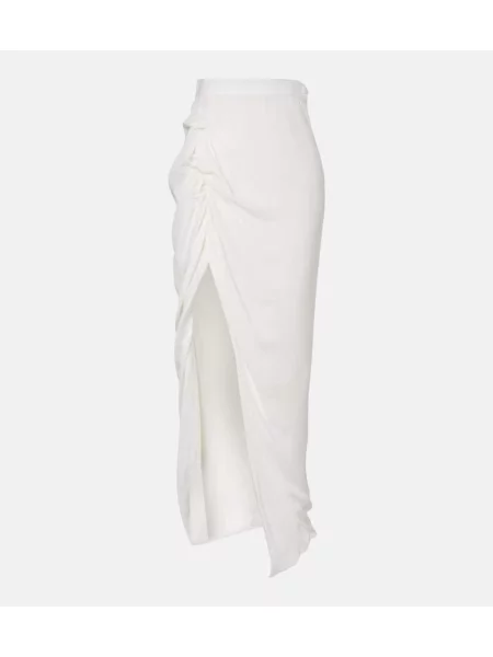 Fusta maxi Vivienne Westwood drapată alb