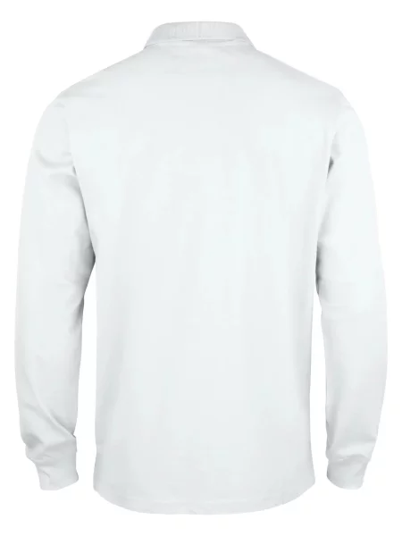 Clique Basic Polo L/S Junior z bawełny w kolorze białym – white biała