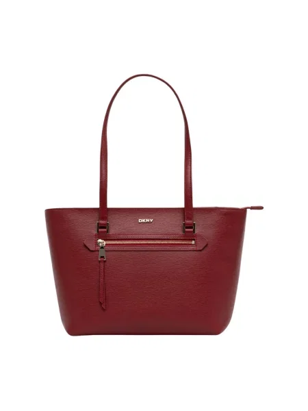 DKNY torebka shopper skórzana czerwona