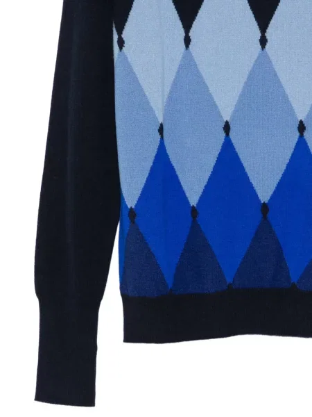 Pulover Ballantyne cu model argyle albastru
