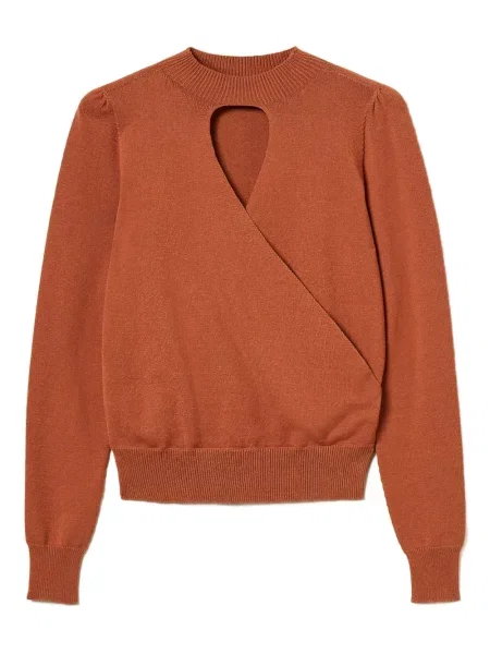 Pulover Twinset cu motiv cu inimi maro