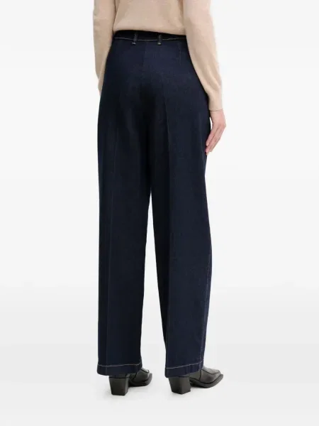 Blugi Oui plisate albastru