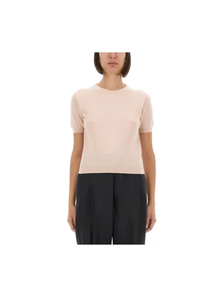 Sweter Maison Margiela wełniany różowy