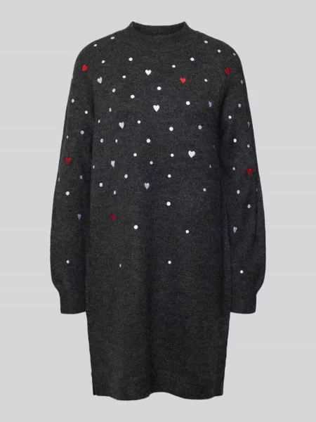 Sukienka z dzianiny z haftami Tom Tailor Denim