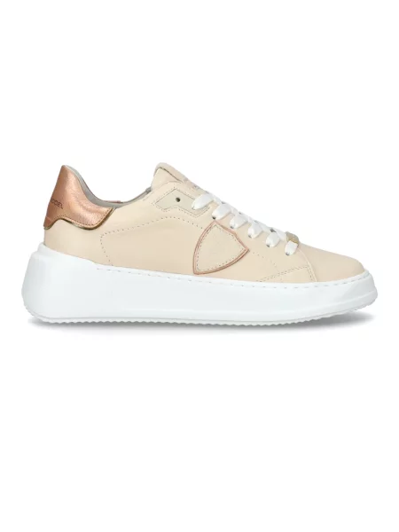 Sneakersy Philippe Model skórzane beżowe
