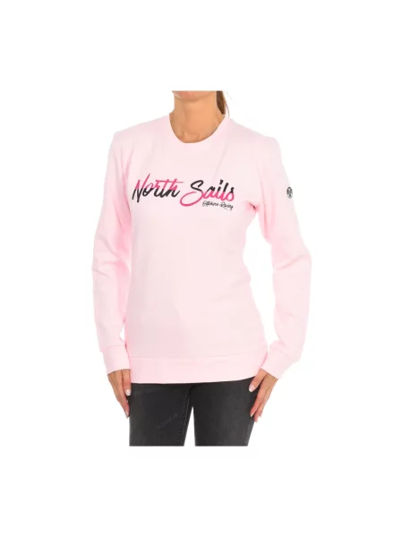 Bluza North Sails z okrągłym dekoltem żakardowa różowa