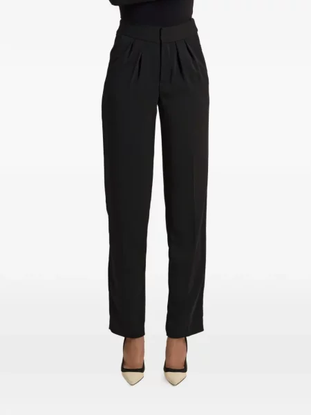 Pantaloni Contessa Mills cu franjuri negru