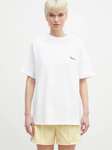 Тениска Fiorucci Logo Print Regular Fit бяло